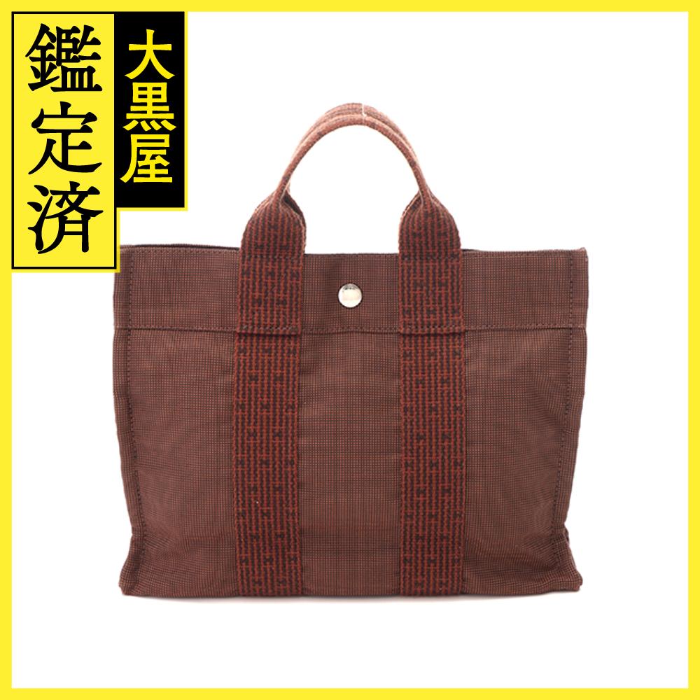 HERMES Aline Tote PM - Brown with Silver Hardware, Pre-Owned